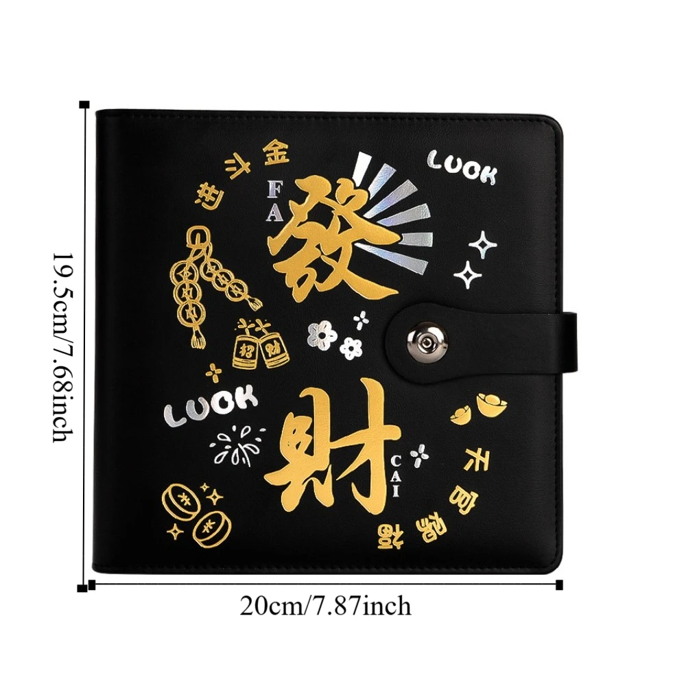 50Sheets Saving Money Binder Loose-leaf Portable Colorful Shine Budget Binder Cash Envelopes Refillable Planner Organizer