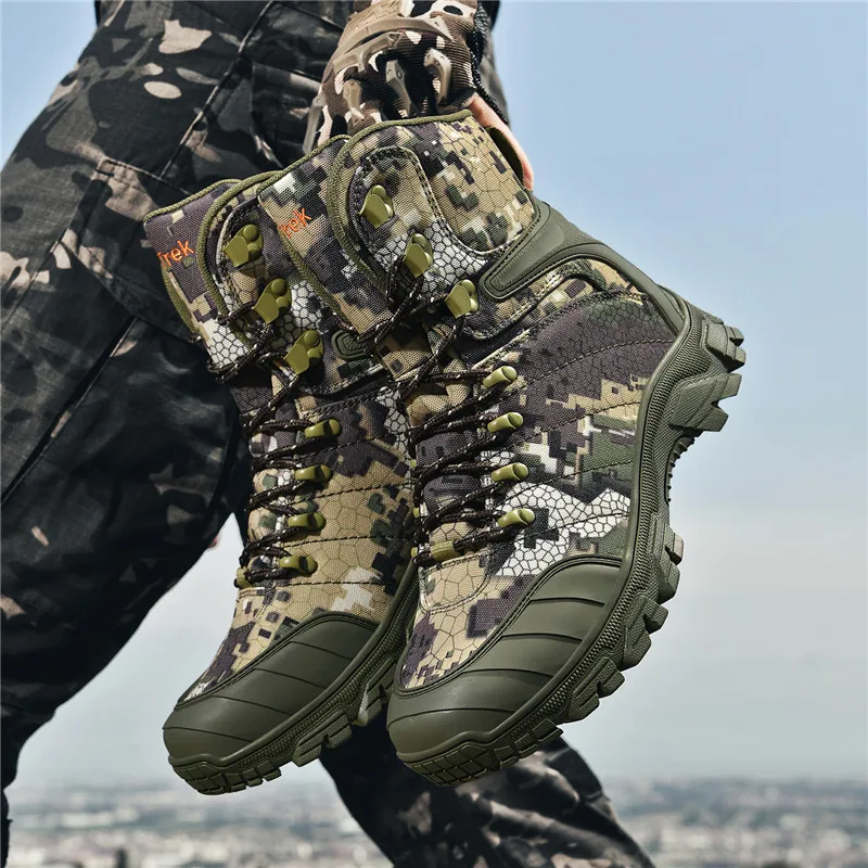 

Original Brand Unisex Comfortable Spring/Autumn High Top Hiking Boots Top Quality Wearable Mountain Climbing Footwear 39-46