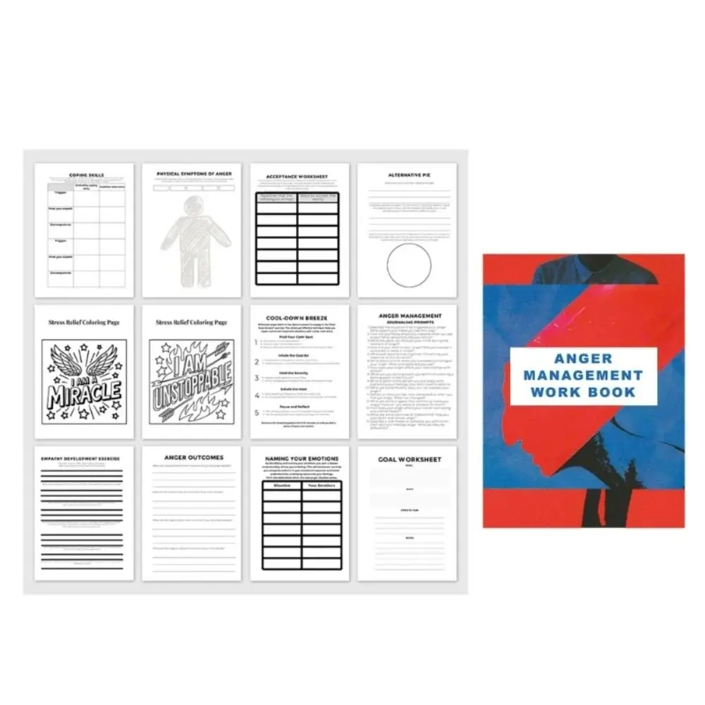 Coated Paper Anger Control Journal Planning Tool Control Your Emotion Work Record Sheet Clear Chapter Practical