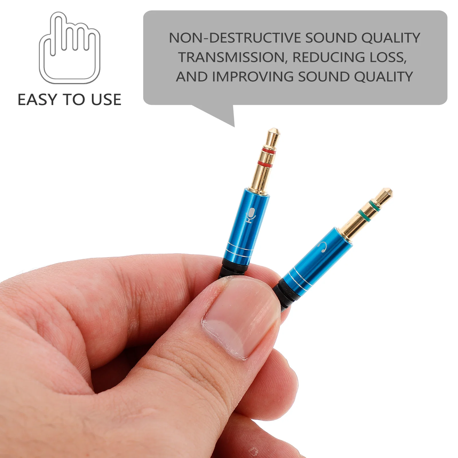 Audio Line Mic Cable Microphone Splitter Headphone for Computer Headset 2 1 Supply Abs Separate and Connector Accessory