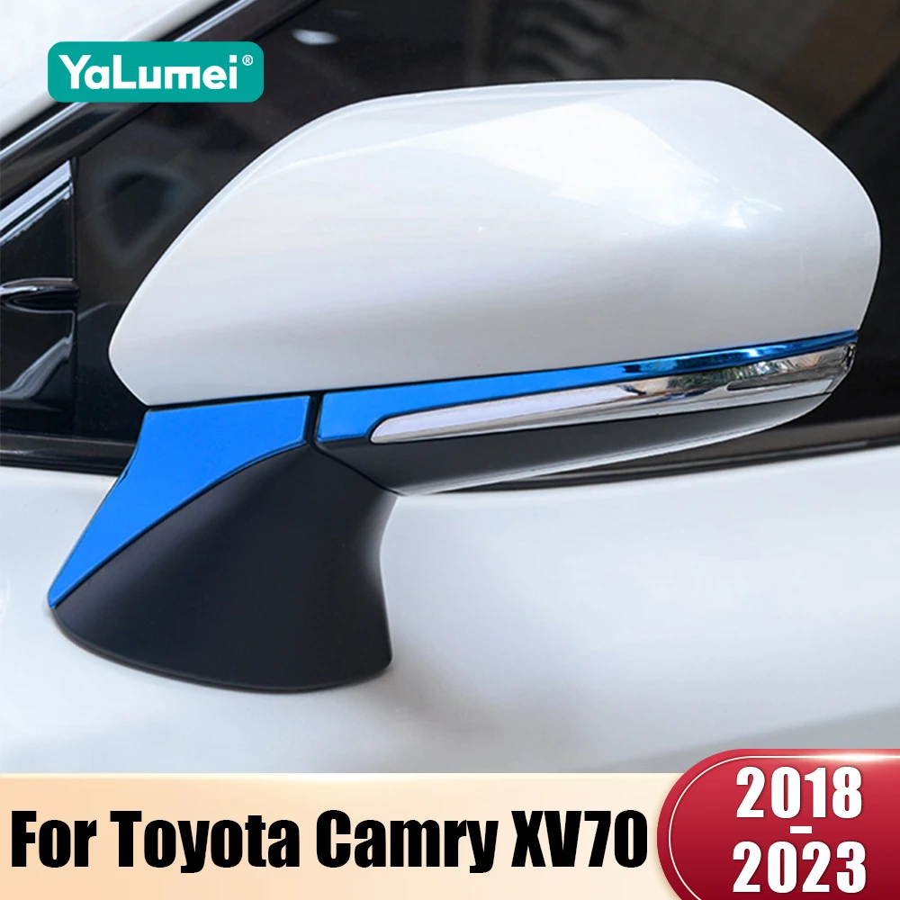 Für Toyota Camry XV70 2018 2019 2020 2021 2022 2023 Hybrid Edelstahl Auto Rückspiegel Seite Molding Abdeckung Trim Streifen Aufkleber