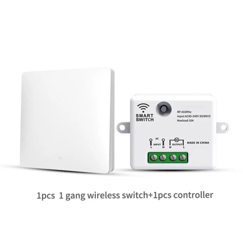 FC-[IANC-AB01] Smart Wireless RF 433Mhz Self-Powered Switch Remote Control No Wiring Installation Waterproof Home Automation