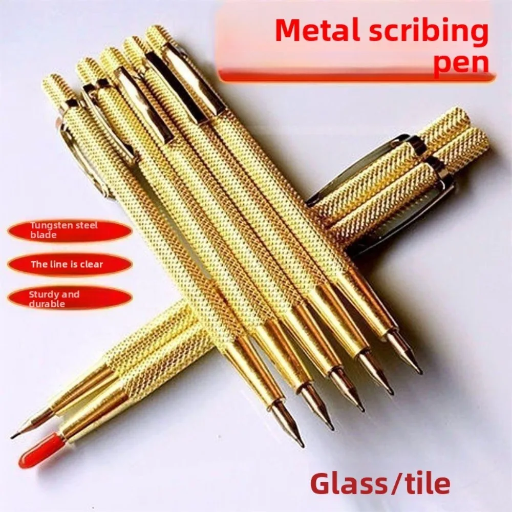 1/2/5pcs Diamond Scribing Pen Tungsten Steel Tip Carbide Marker Engraving Pen for Glass Ceramic Metal Wood Engraving Hand Tools