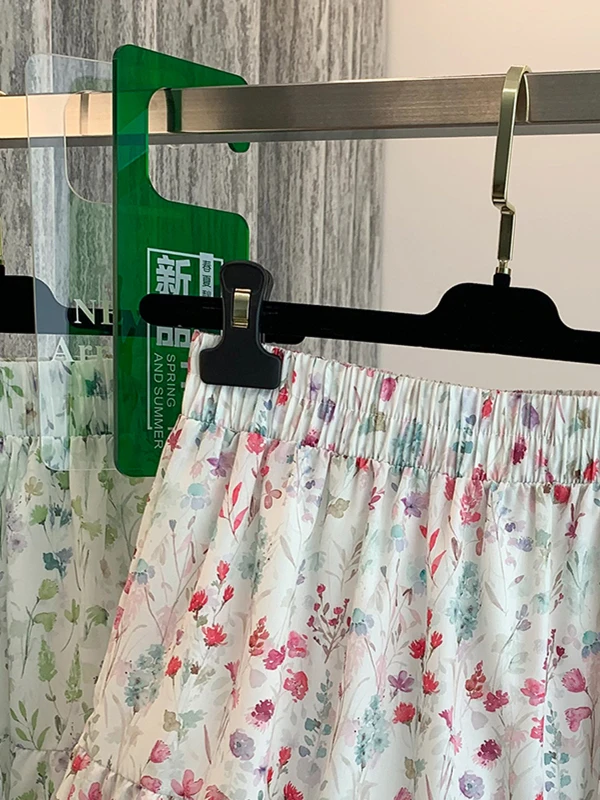 Lente Zomer Bloemenprint Elastische taille f-lengte Rok Veelzijdige Country Sle Dames Faion Retro Woon-werkverkeer Hoge taille A...