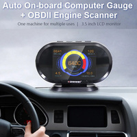 KONNWEI KW206 Car OBD2 Scanner HUD Head Up Display Car On-Board Computer Auto Digital Fuel Consumption Water Temperature Gauge