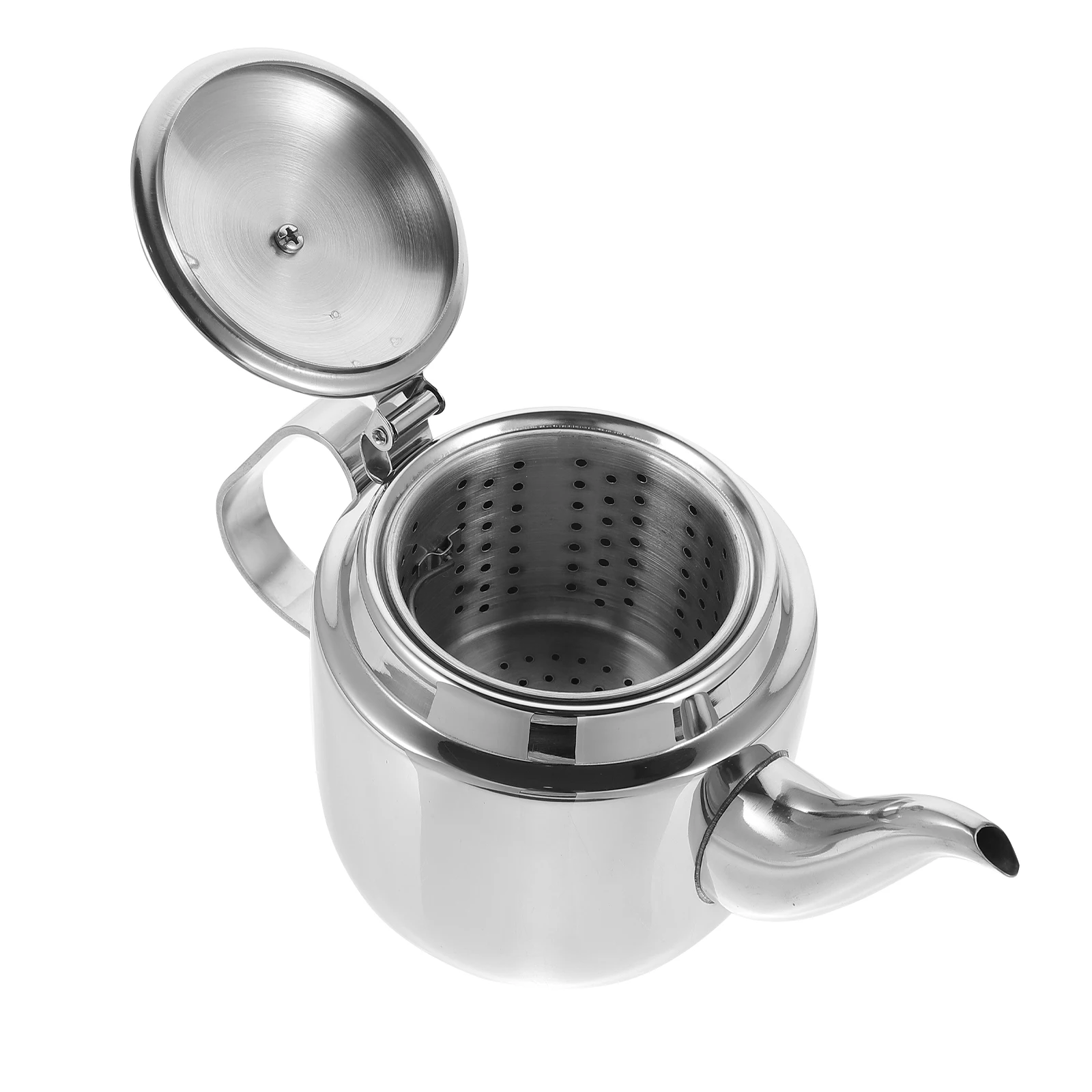 

1pc Thick Stainless Steel Tea Pot Filter Large Capacity Heat Resistant Home Office Use Multipurpose Kettle For Water Tea Juice