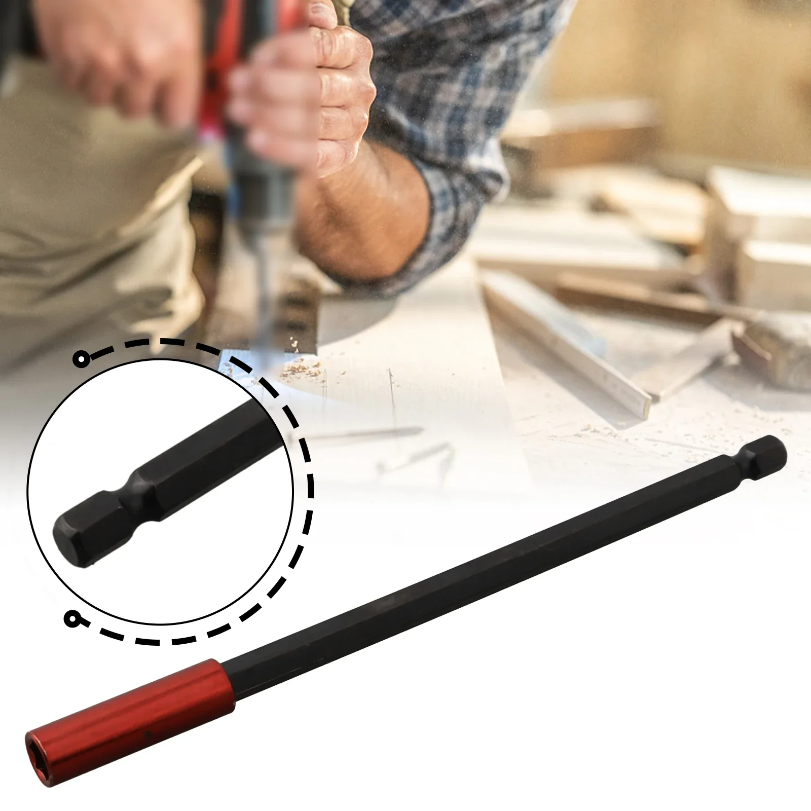1/5pc Hexagonal Handle Extended Connecting Rod Quick Change Screw Bit Extension Rod Screwdriver Tip Holder Non-slip Tools
