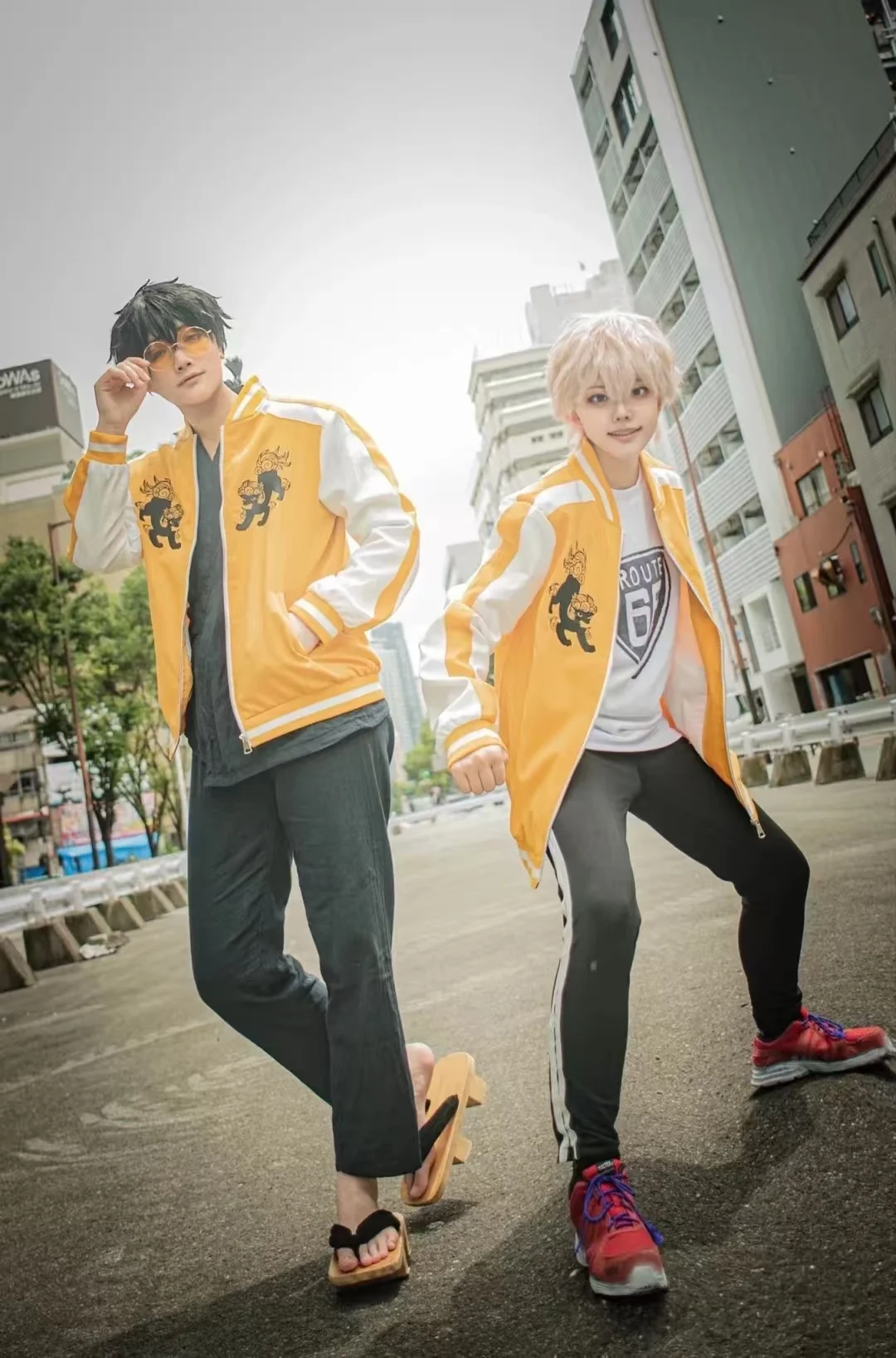 تأثيري جو توغامي أنيمي الرياح قواطع تأثيري حلي شعر مستعار Shishitoren زي مدرسي تشوجي تومياما هالوين بدلة الحفلات نظارات