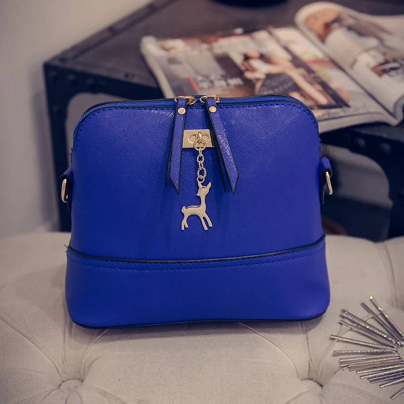 

PU Leather Handbag Decorative Deer Small Messenger Shoulder Bag for Women Girl PU Leather Decorative Deer Fashionable Portable