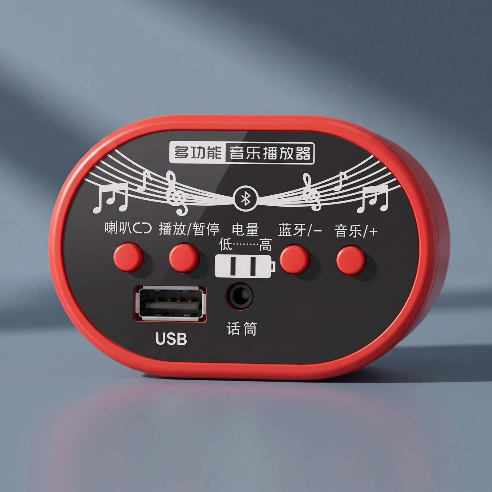 Toy Vehicle Car Music Player Oval 12V Music Player Module Toy Vehicle Vehicle Audio Accessory Battery Powered Part High Quality