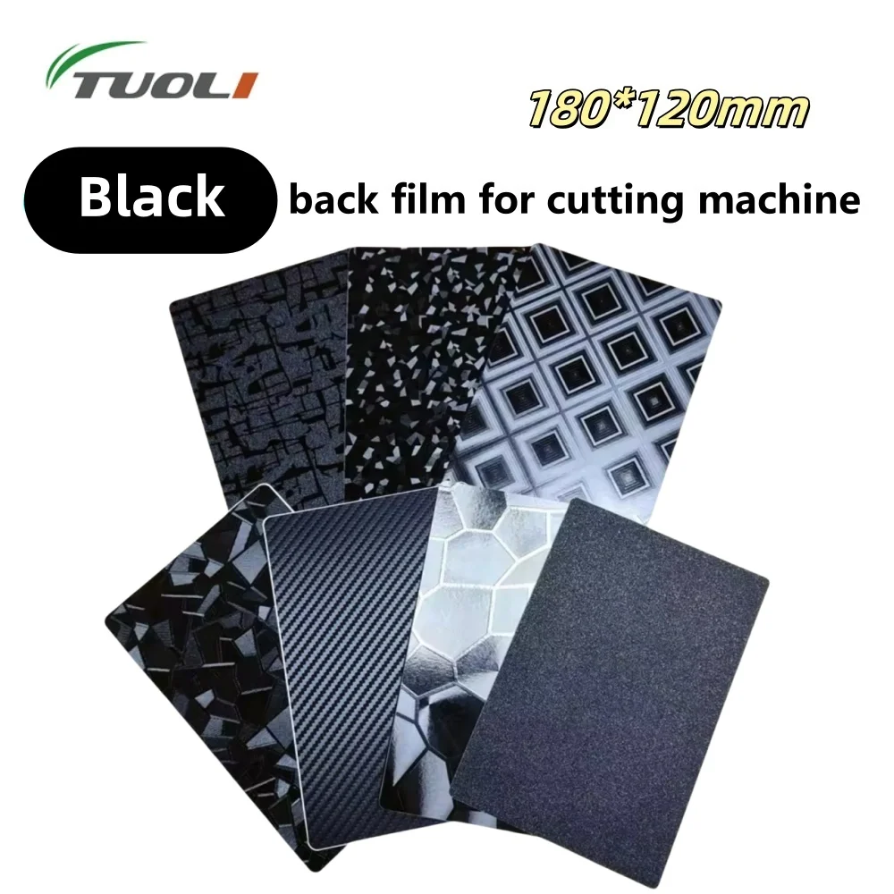 TUOLI 50pcs 3D Texture Back Hydrogel Sheet For Film Cutting Machine Plotter Cellphone Screen Protect Carbon Fiber/Mayan Sticker