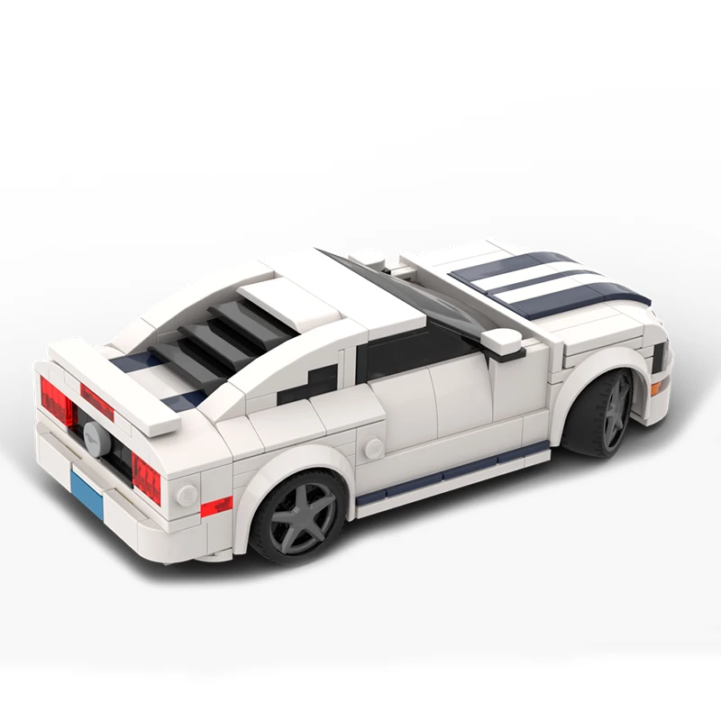 Blocs de construction de supercar MOC City Champion Ford Mustang GT 500 5e génération, 349 pièces, Technique de course, Garage créatif, jouets en brique, cadeaux
