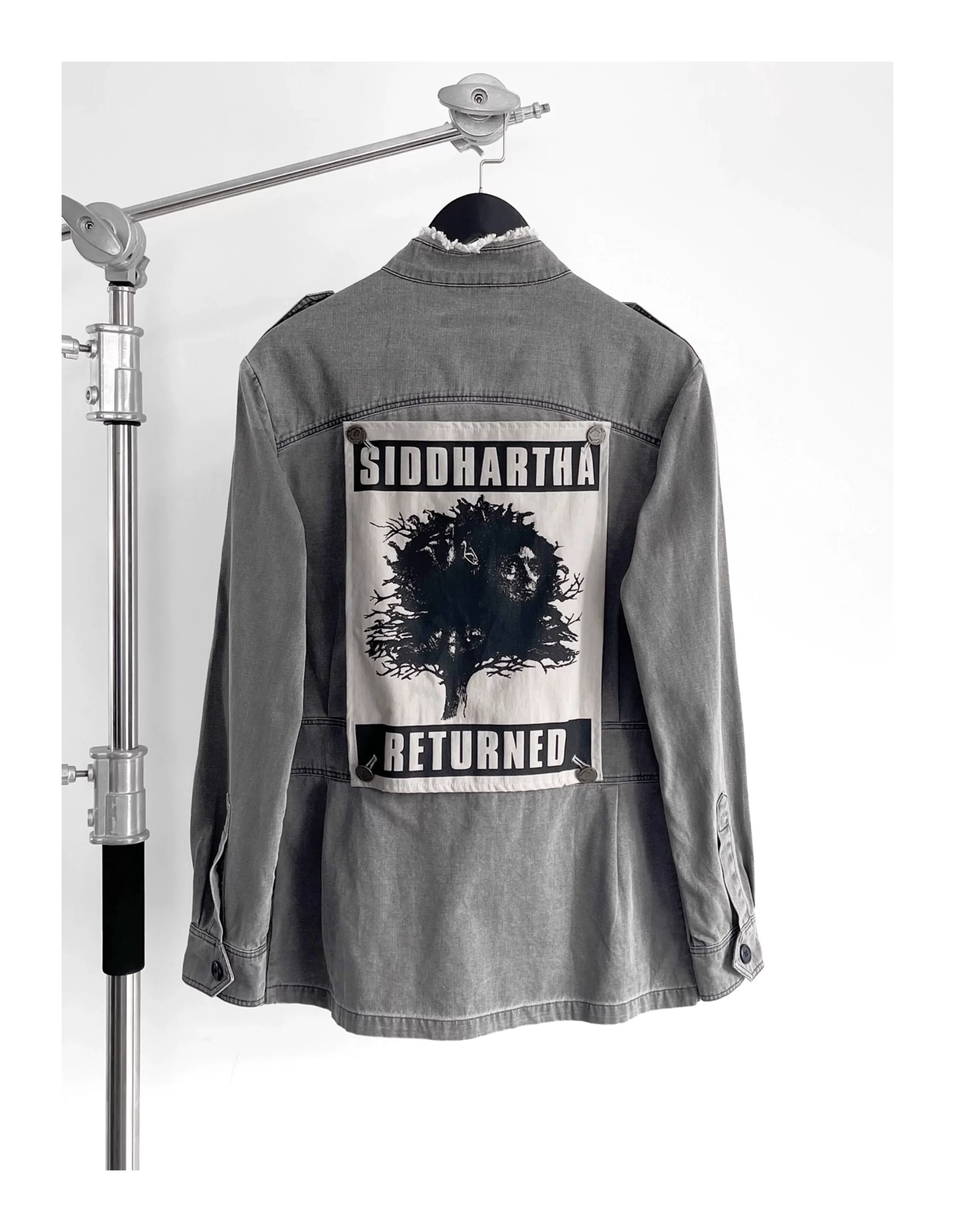 New Men Washed Siddhartha Returned Faf 04SS Bavariae Patrona Denim Baseball Coats & Jackets Abstract digital Coat Warm #456