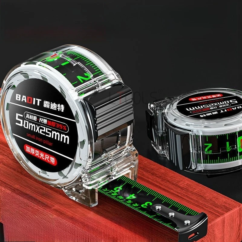 

Fluorescent Tape Measure Multi Specification Thickened Meter Ruler Fall Proof Shell Centimeter Ruler Household Measuring Tools
