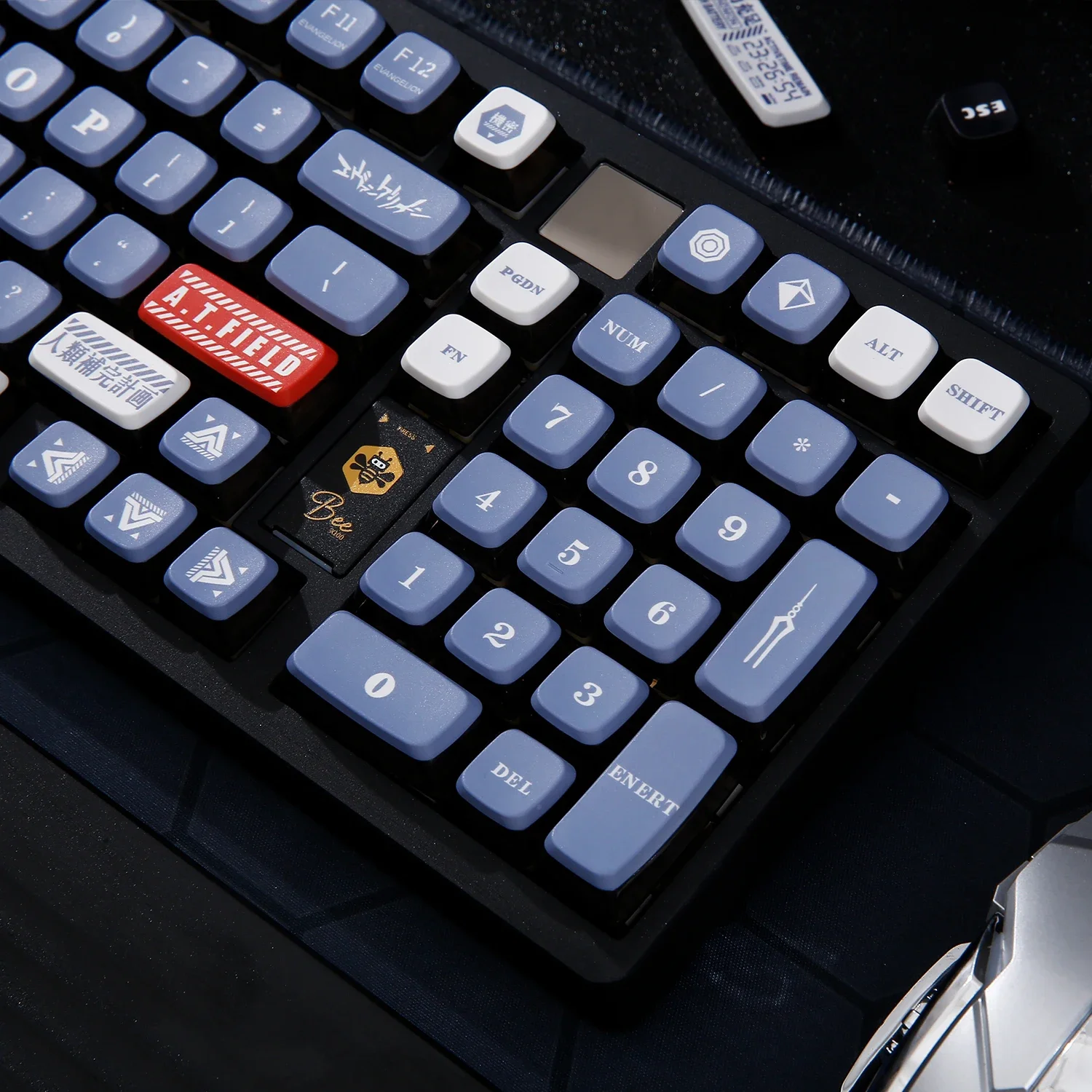 

Themed keycaps, four-sided transparent double leather milk pudding PBT hot sublimation ASA high black transparent keycaps