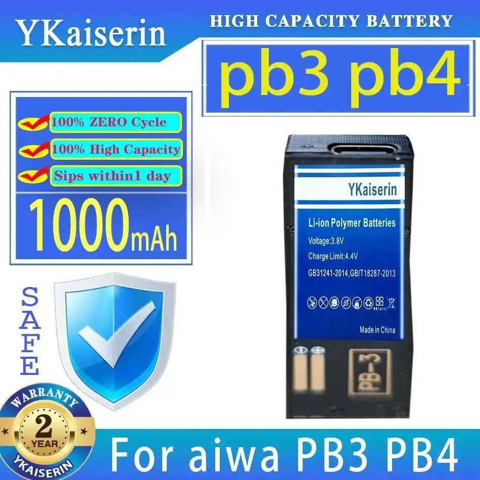 

Battery 1000Mah For Aiwa PB3 PB4 Jx729 Jx629 Jx202 Jx303 Jx505 Px370 Jx609 P50 Jx2000 Px30 Px50 Rl30 Rl75 Ps3 RL75 PS3