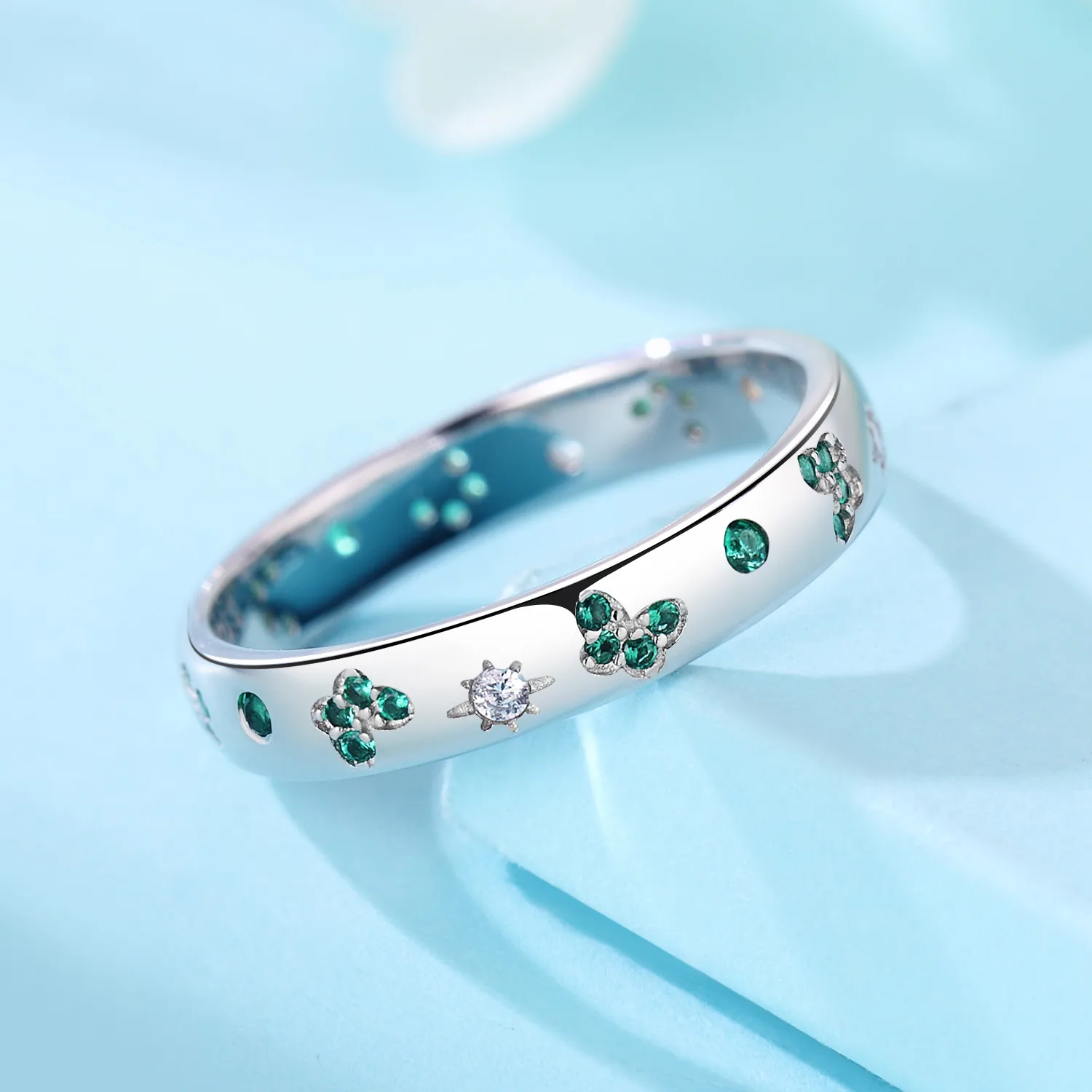 MISEFF S925 Sterling Silver Ring Original Multi-size Versatile Fashion Zircon Ring For Women Birthday Jewelry Gift