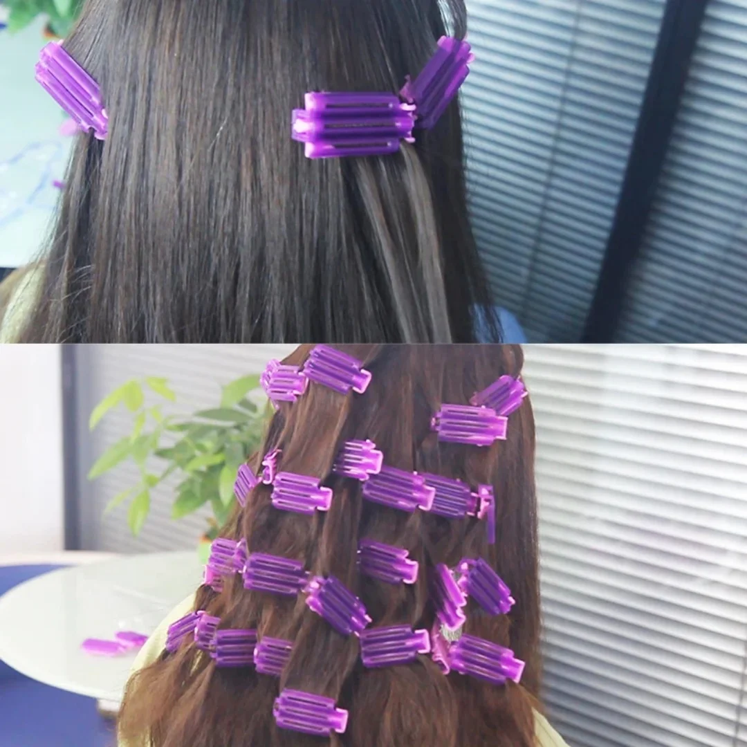 36 Stück/Box Wiederverwendbare Dauerwellen-Haarklammern, Lockenwickler, Wellenklammern, Haarspangen, Friseur-DIY-Lockenwickler, Styling-Werkzeuge – Detail 4
