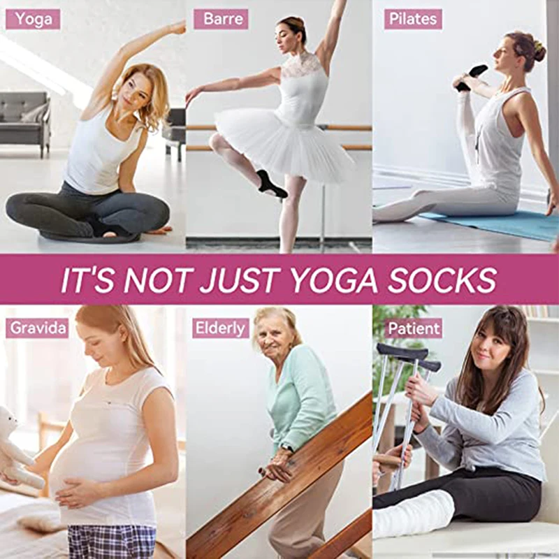 Five Fingers Yoga Socks Silicone Anti-slip Cotton Pilates Socks Women Backless Breathable Gym Fitness Running Dance Sports Socks