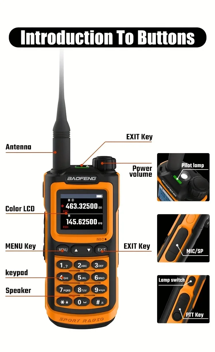 Baofeng UV-20H tipo-c carga rápida walkie talkie de alta potência rádios presunto portáteis de longo alcance rádio em dois sentidos amador uhf vhf