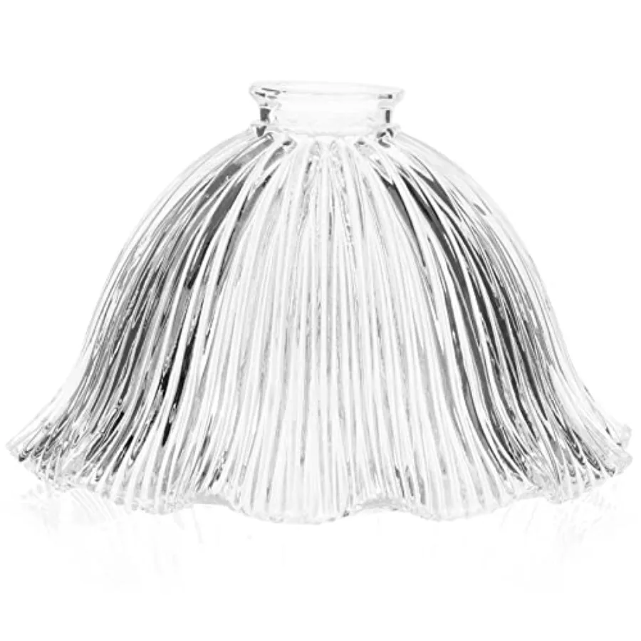 

Vintage Glass Lamp Shade 8.85X5.90 Inch Pendant Light Cover Decorative Wall Sconce Fixture Soft Light Diffuser Easy Installatio