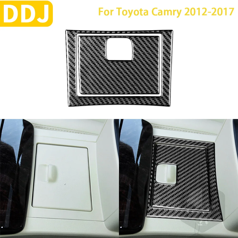 

For Toyota Camry 2012-2017 Asian Edition Car Accessories Carbon Fiber Interior Cup Holder Panel Cover Trim Stickers Decoration