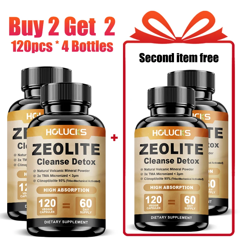 Premium Zeolite Cleanse Capsules, Support Inflammation Response, Toxin Removal, Gut Health. Energy, Immune Boost for Men & Women