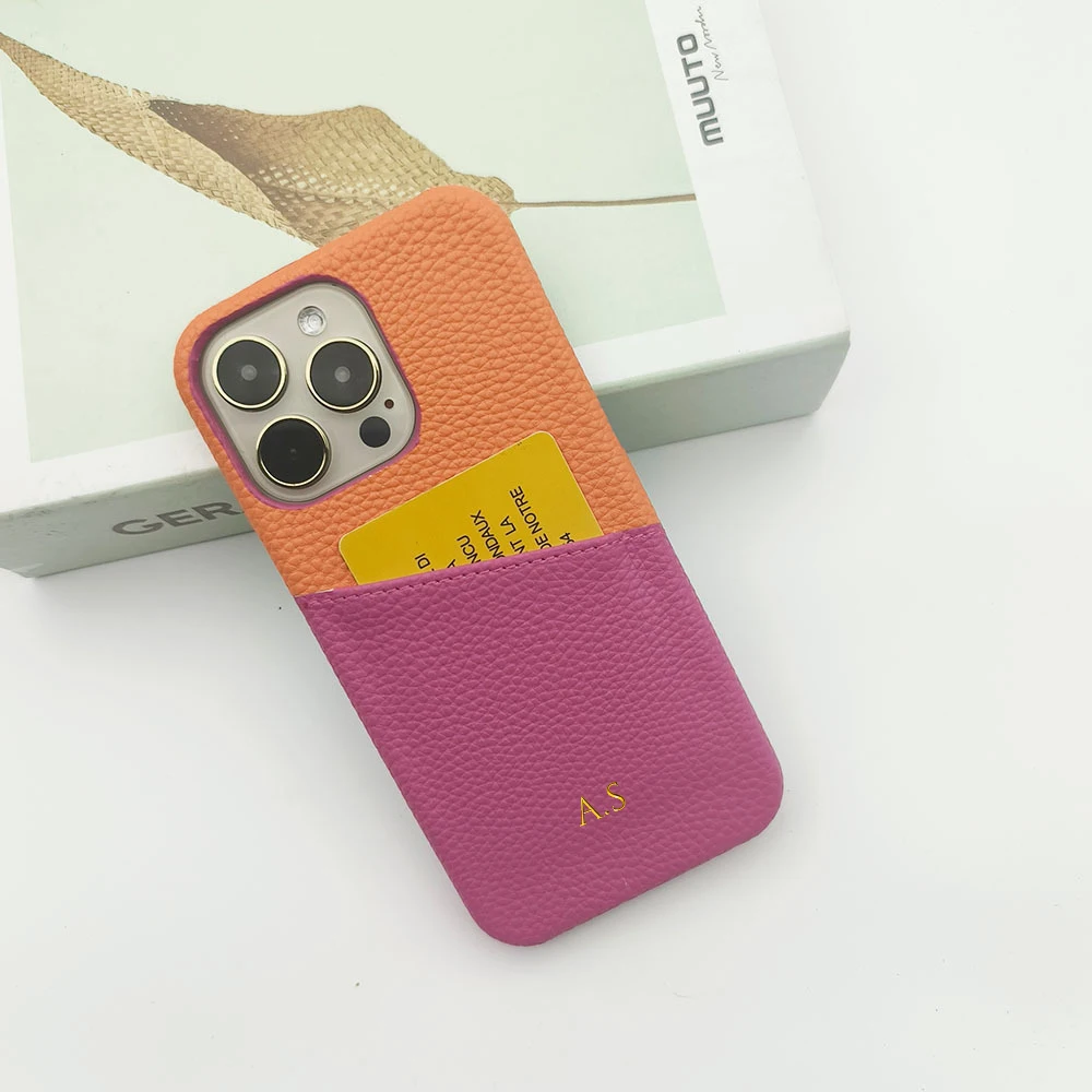 حافظة جلدية مخصصة لهاتف آيفون 16 15 14 13 12 17 Pro Max الأحرف الأولى kafr saya غطاء 13 14 15 Pro Max
