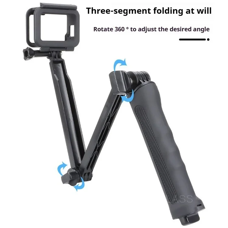 For GoPro 3-Way Selfie Stick Tripod Handle Extension Arm Multifunctional for GoPro Accessories for Outdoor Sports Photography