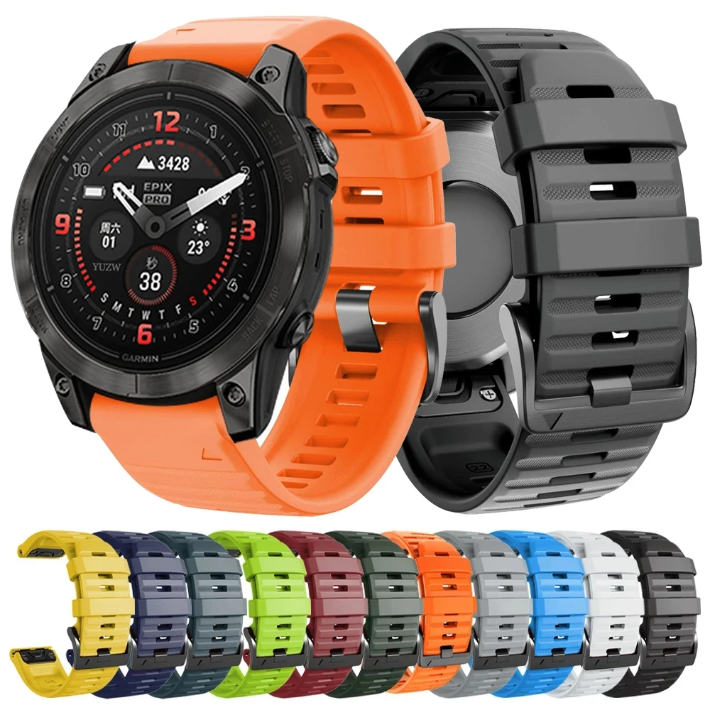 Compatible With Garmin Epix Gen2 Pro 51 47mm Quick Fit 22 26mm Silicone Watch Strap For Descent Mk3i 51mm Mk2i Enduro 2 Bracelet