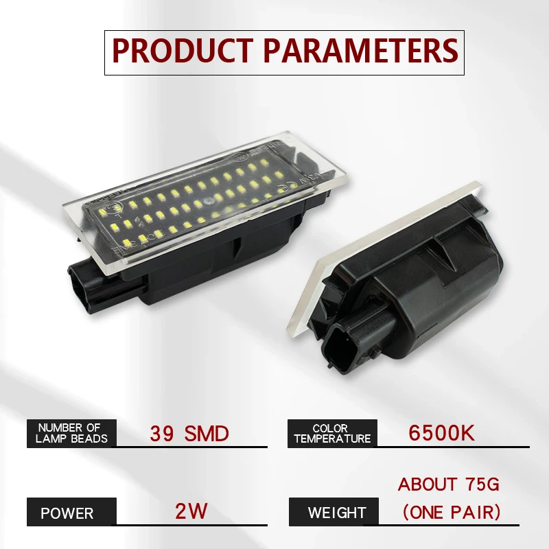 2 قطعة لرينو كليو 3 2005-2014 كليو 4 2012-2019 كليو جراند تور 2013-2019 Canbus لا خطأ سيارة Led رقم لوحة ترخيص ضوء