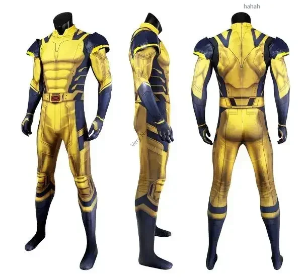 Wolverine Cosplay Costume James Howlett Romper Shoulder Suit Bodysuit Superhero Halloween Men's Costume Graphic Costume