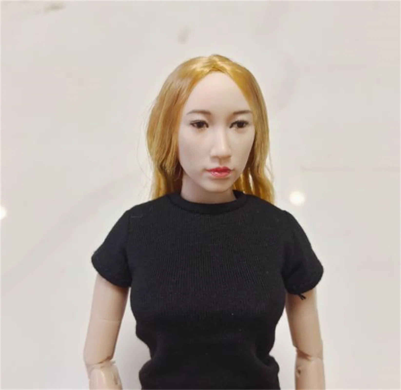 

1:6 Scale South Korea Beauty Female Head Sculpt Brown hair Carving Toys For TBL PH Figure fit 12''TBl Action Figure