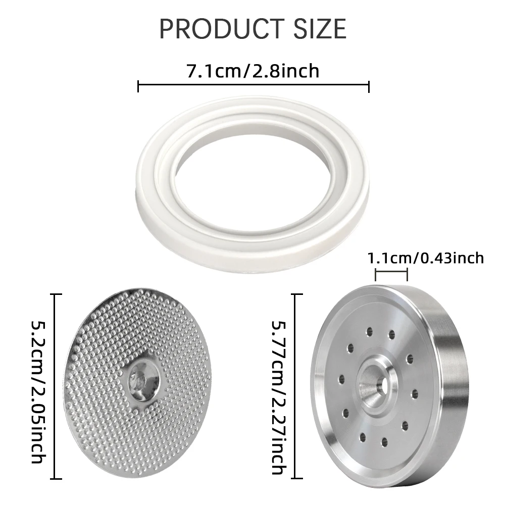 Precision Shower Screen Group Head with Silicone Steam Ring Compatible with Breville 9 Series Espresso Machines image 2