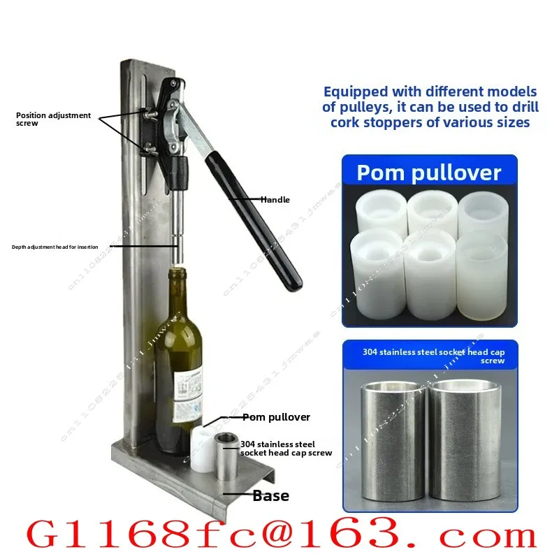 High Quality Red Wine Bottle Capping Machine, Cork Sealing Machine, Corkscrew