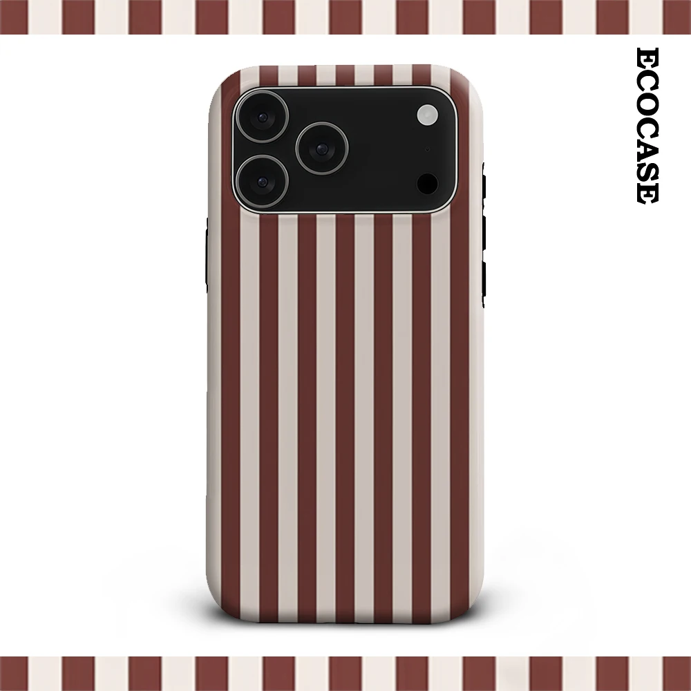 Burgunderrote Streifen IPhone 17 Must-Haves Handyhülle für IPhone 17 16 15 14 13 12 11 Pro Max Plus Doppelschichtige Rückseite