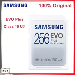 SAMSUNG Yüksek hızlı EVO Plus SD Kart 130M/s Hafıza Kartı MicroSD 32GB 64GB 128GB 256GB C10 UHS-I 4K ve FHD Video Kamera SDXC SDHC