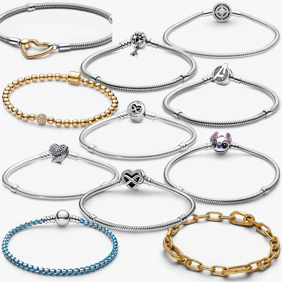 

2026 New 925 Silver Heart Wings Eternal Meteor ME Women's T-shaped Chain Bracelet Exquisite DIY Charm Jewelry Gift