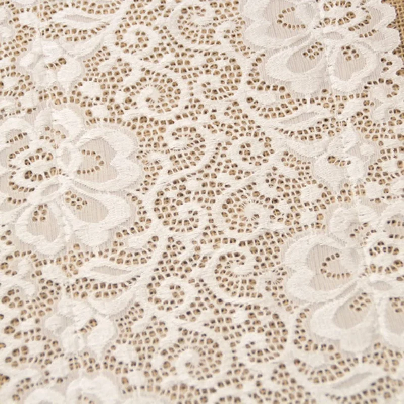 Burlap Lace Table Runner, Rustic Vintage Table Runner para casamento ao ar livre, festa de aniversário, banquete decoração, 12x108"