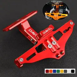 For DUCATI DIAVEL 1200 1260 1260S XDiavel 1262S Dark 2019 2020 2021 2022 2023 Angle License Number Plate Frame Holder Bracket