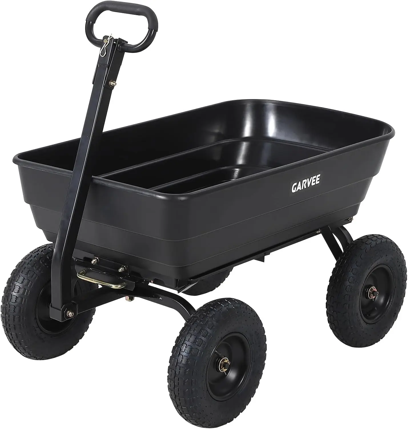 Garden Dump Cart 1200lb Heavy Duty Poly Wagon with Pneumatic Tires