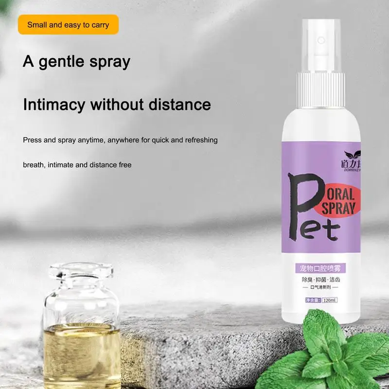 Pet Clean Teeth Spray No Brushing Care Cleaner Spray Breath Freshener Healthy Gums For Dogs Keeps Pet's Mouth Fresh