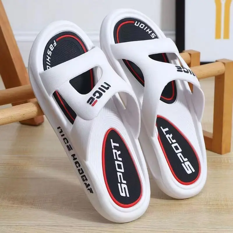 

Мужские летние новые полые повседневные тапочки с открытым носком, нескользящие дышащие домашние тапочки на мягкой подошве, тапочки для ванной комнаты, уличные тапочки