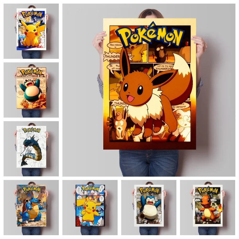 anime-pokemon-pintura-em-tela-eevee-pikachu-blastoise-cartaz-e-impressao-estilo-comico-arte-da-parede-imagem-decoracao-para-casa-presentes-pokemon