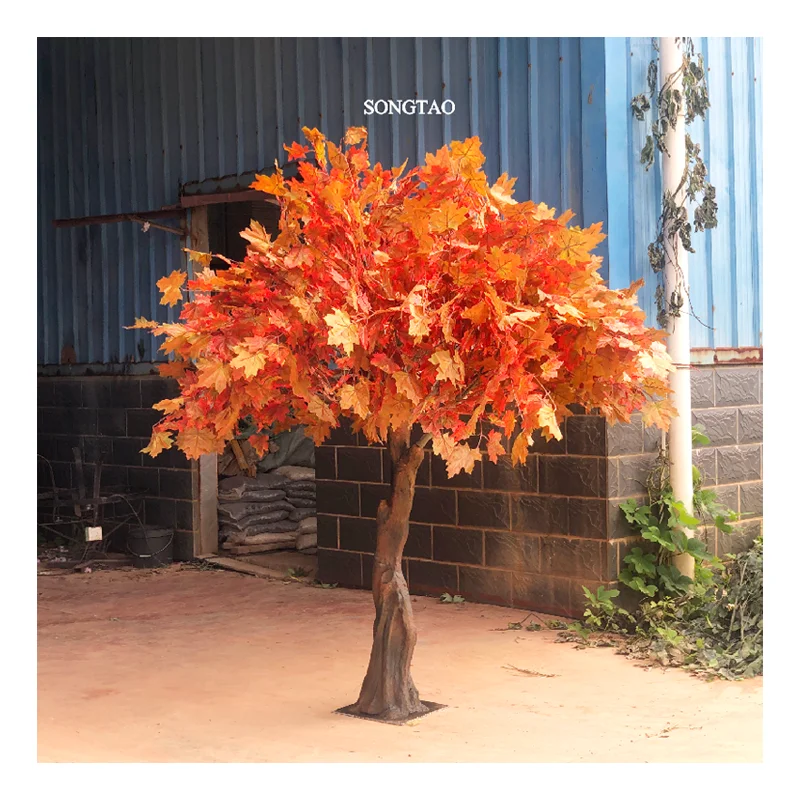 

custom.Songtao Artificial Fiberglass Maple Tree Wedding Restaurant Park Outdoor Indoor Decoration Artificial Plants