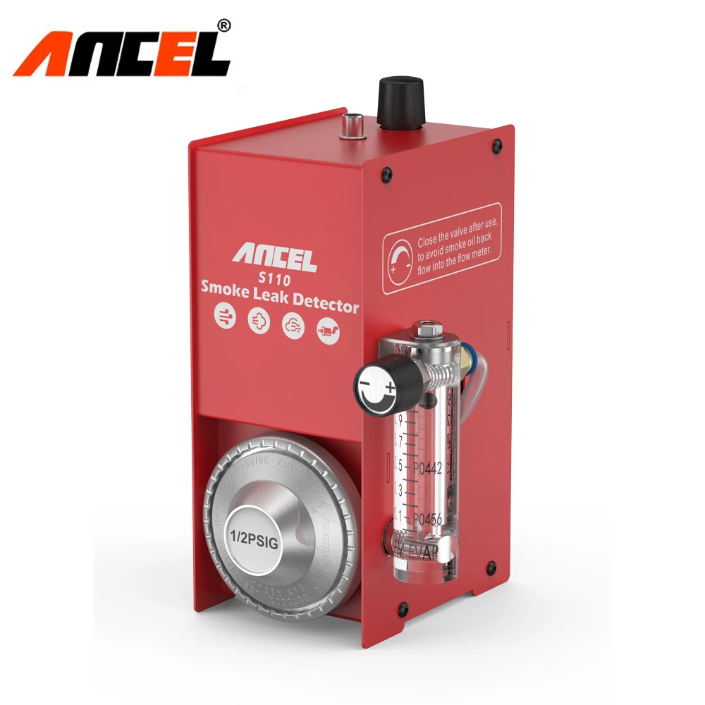 

ANCEL S110 Car Smoke Leak Machine Dual Mode Built-in Air Pump Auto EVAP Vacuum Tester Tools Fuel Pipe Leakage Smoking Generator