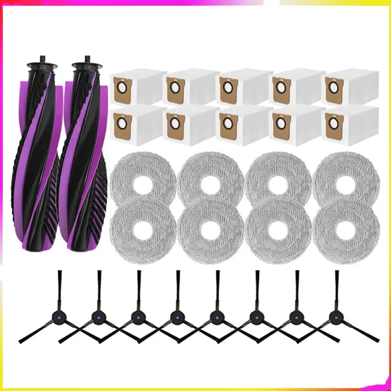 M04K 28 قطعة ل JONR P20 برو جهاز آلي لتنظيف الأتربة استبدال أجزاء الجانب الرئيسي فرشاة ممسحة القماش كيس لجميع الغبار