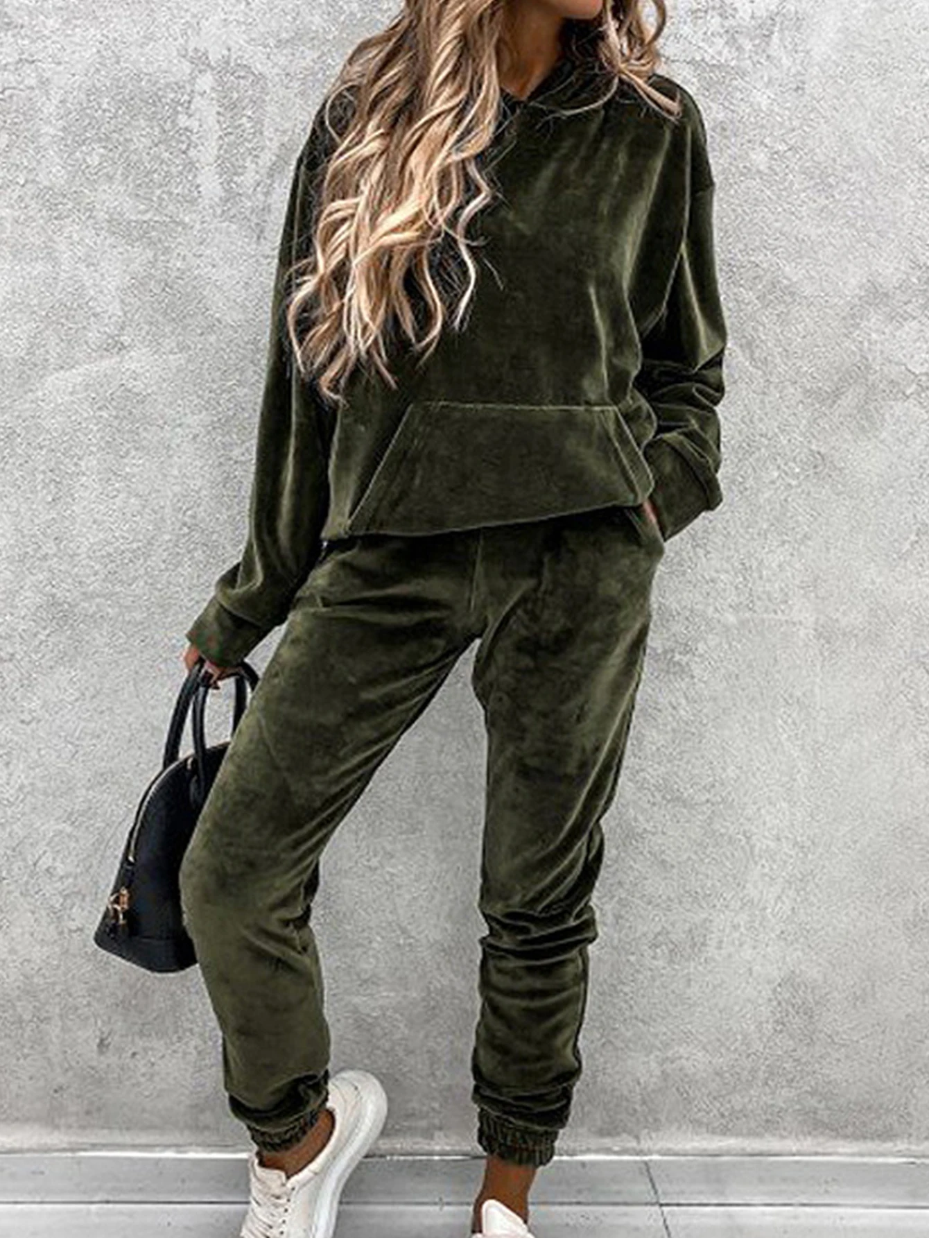 Casual fit pakbroekenset zonder decoratie Modestijl lange damesbroekoutfit