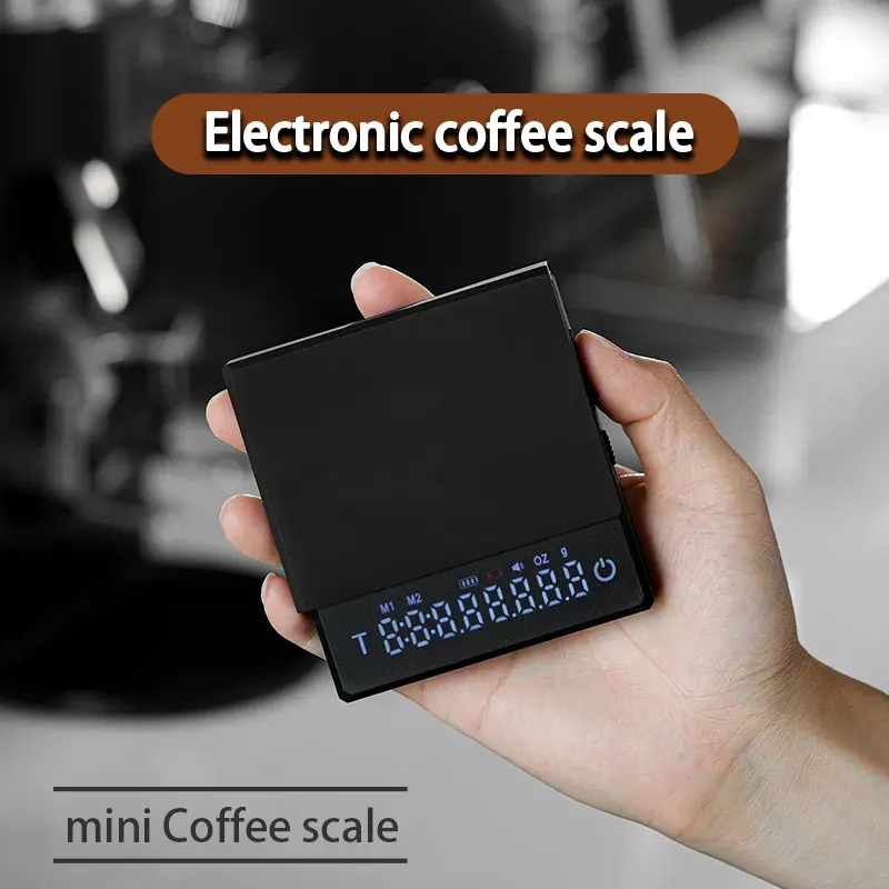 Electronic Scale Smart Touch Screen Timing Scale for Hand-brewing Italian Coffee PortableRechargeable PrecisionCoffee Scale