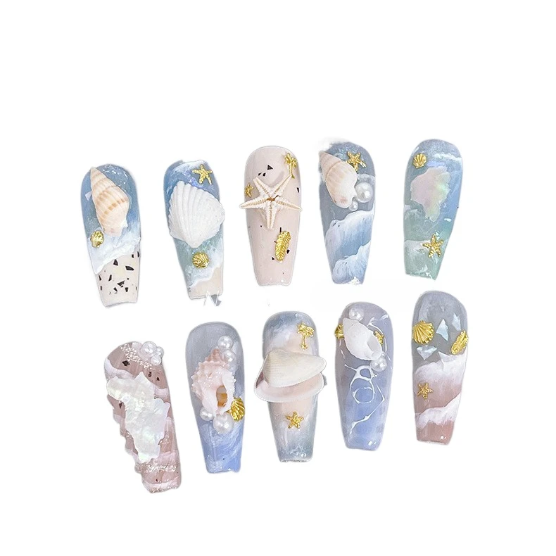 

*Nail Art Jewelry Shell Abalone Slices Ocean Wind Series Starfish Conch Rivets Pearl Small Stone Accessories